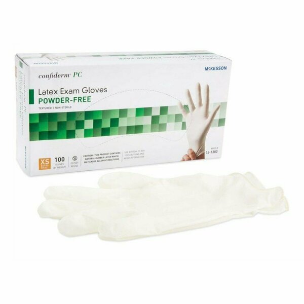 Mckesson Confiderm McKesson Extra Small Non-Sterile, Latex, Standard Cuff, Exam Gloves, Ivory, 1000PK 14-1380